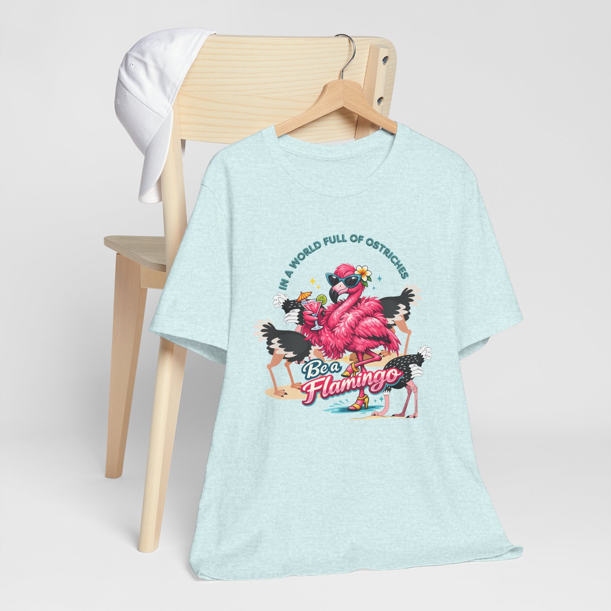 Be a Flamingo T-Shirt – Tropical Retro Graphic Tee