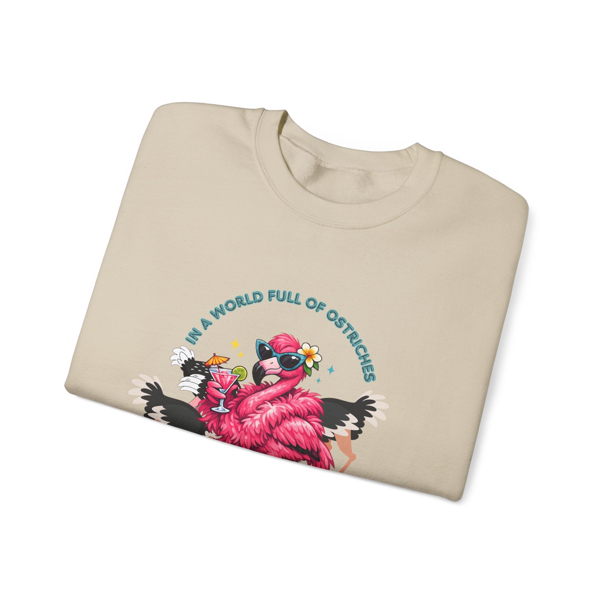 Be a Flamingo Crewneck Sweatshirt – Tropical Graphic Pullover