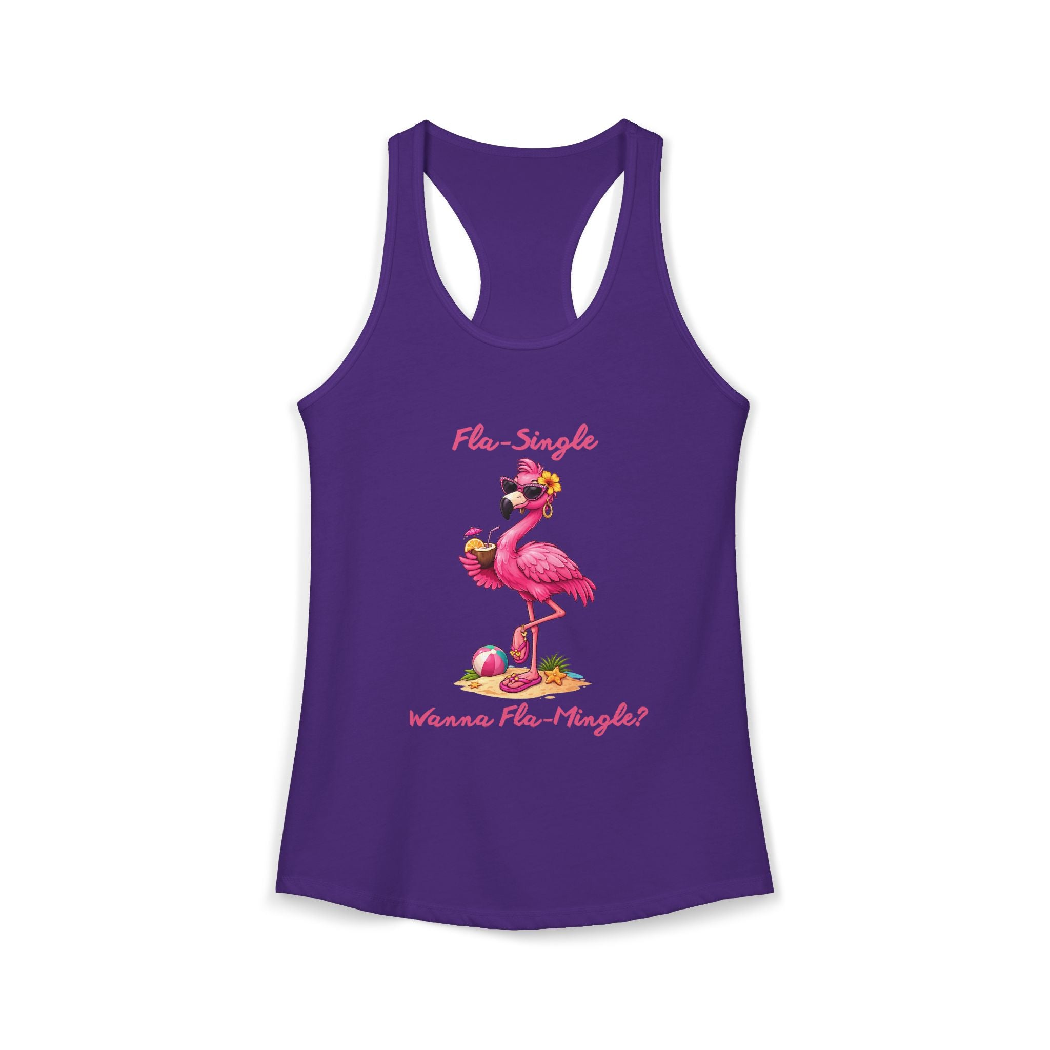 Fla-Single Wanna Fla-Mingle? Women's Ideal Racerback Tank