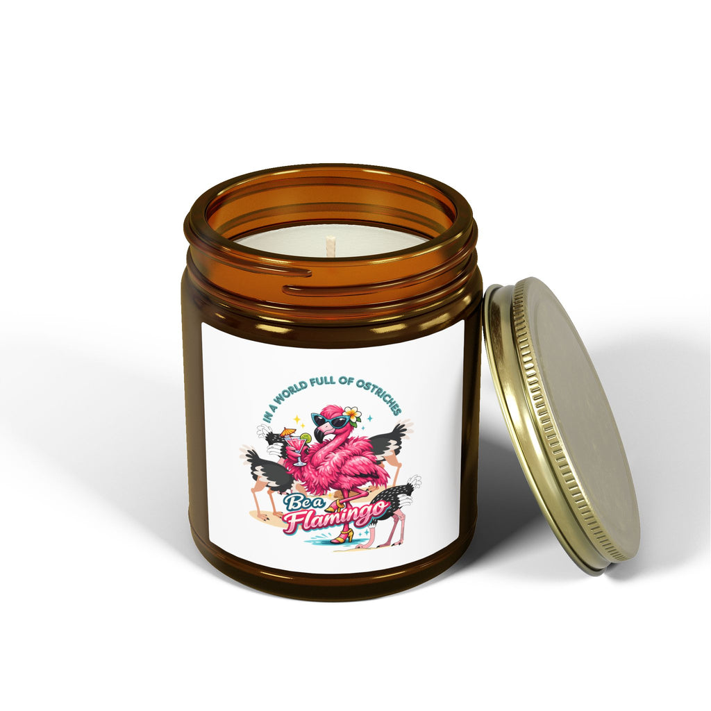 Tropical Flamingo Scented Candle - 4oz/9oz Wax Jar Beach Decor