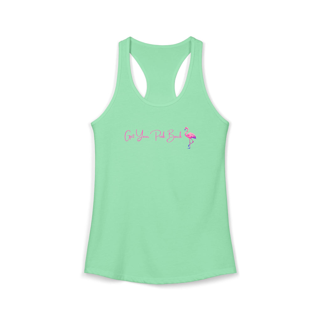 Get Your Pink Back Women's Racerback Tank – Hot Pink Flamingo Strength Tee