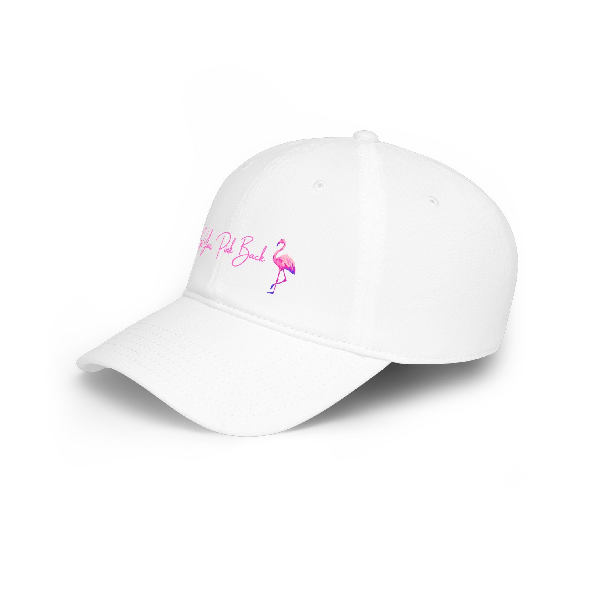 Get Your Pink Back Baseball Cap – Hot Pink Flamingo Strength Hat