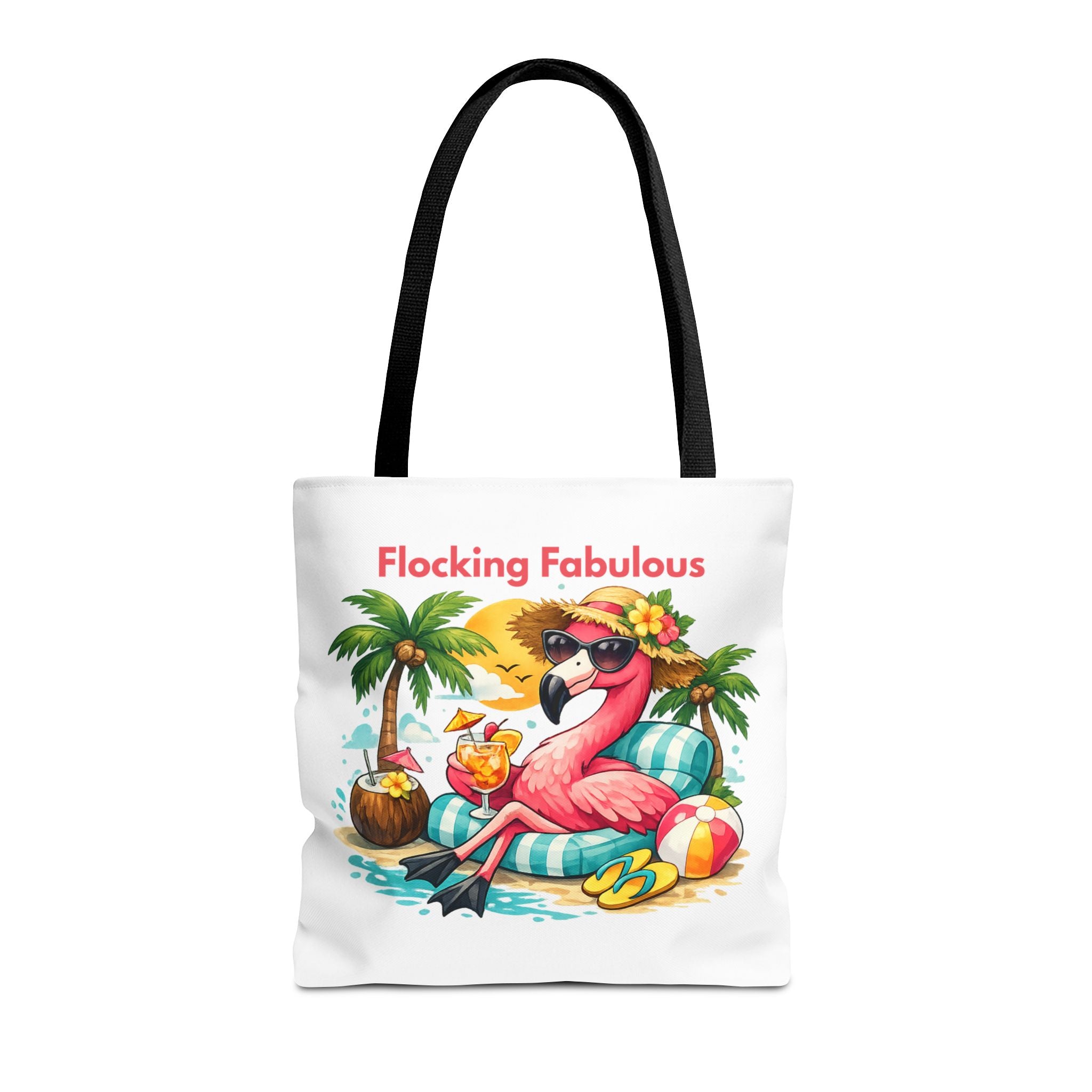 Tote Bag — "Flocking Fabulous" Flamingo Beach Tote