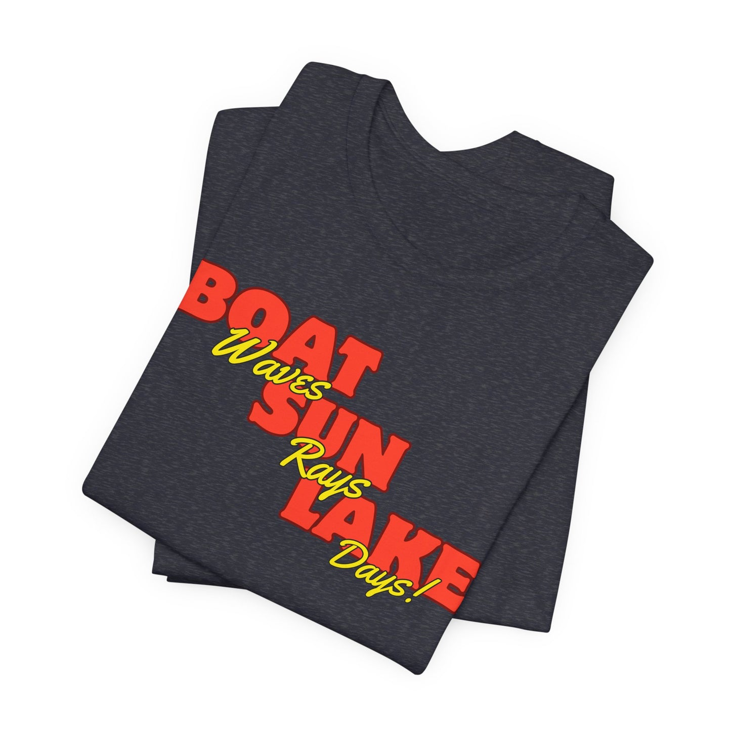 Boat Sun Lake Unisex T-Shirt - Vintage Retro Summer Lakeside Shirt