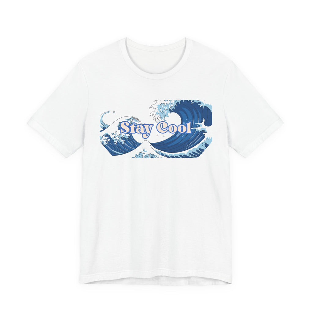 Stay Cool Wave T-Shirt — Vintage Japandi Ocean Graphic Tee Unisex