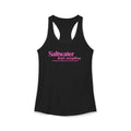 Women's Ideal Racerback Tank Saltwater Heals Everything pink lettering