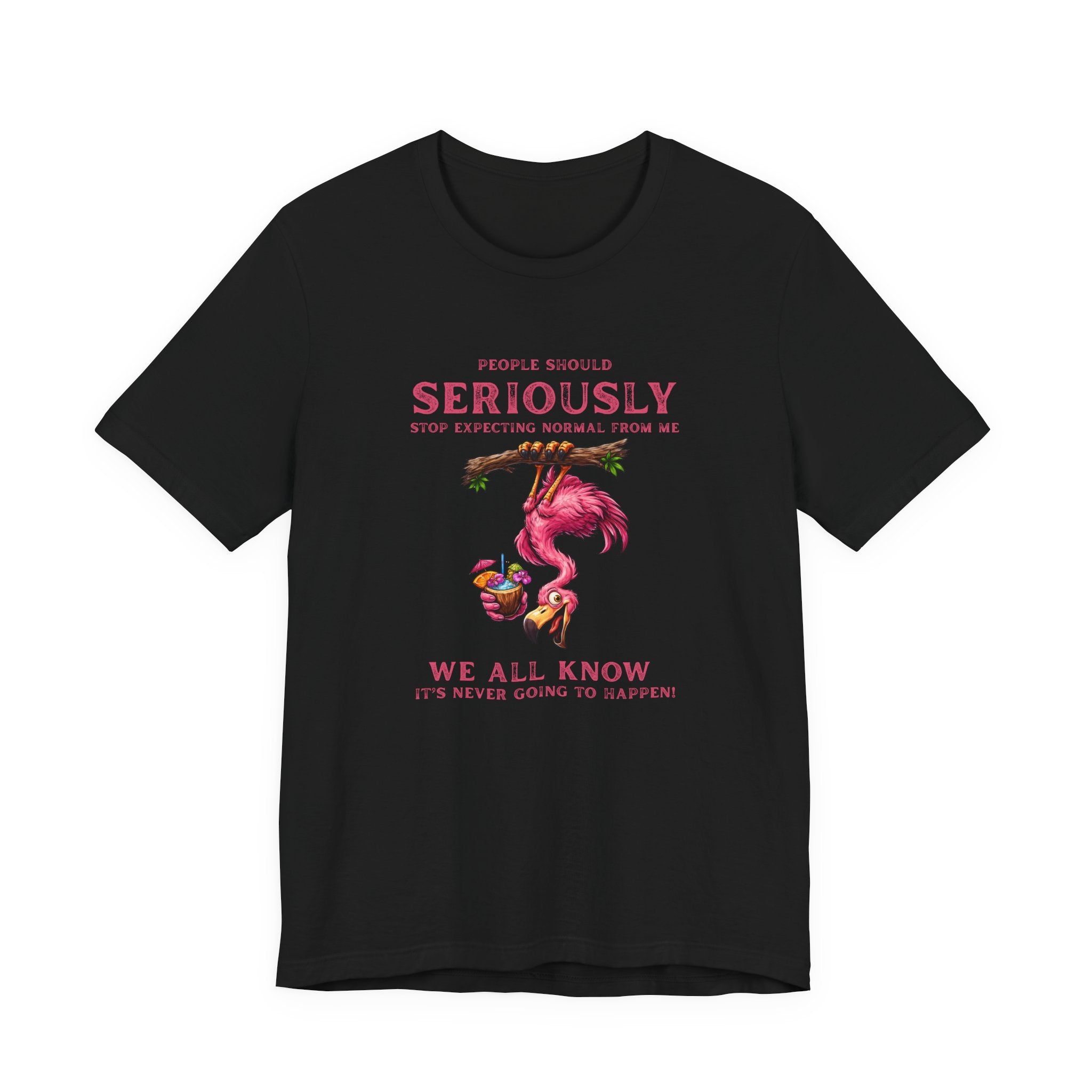 Flamingo Vibes Unisex Tee - We All Know It's Never Going to Happen Shirt