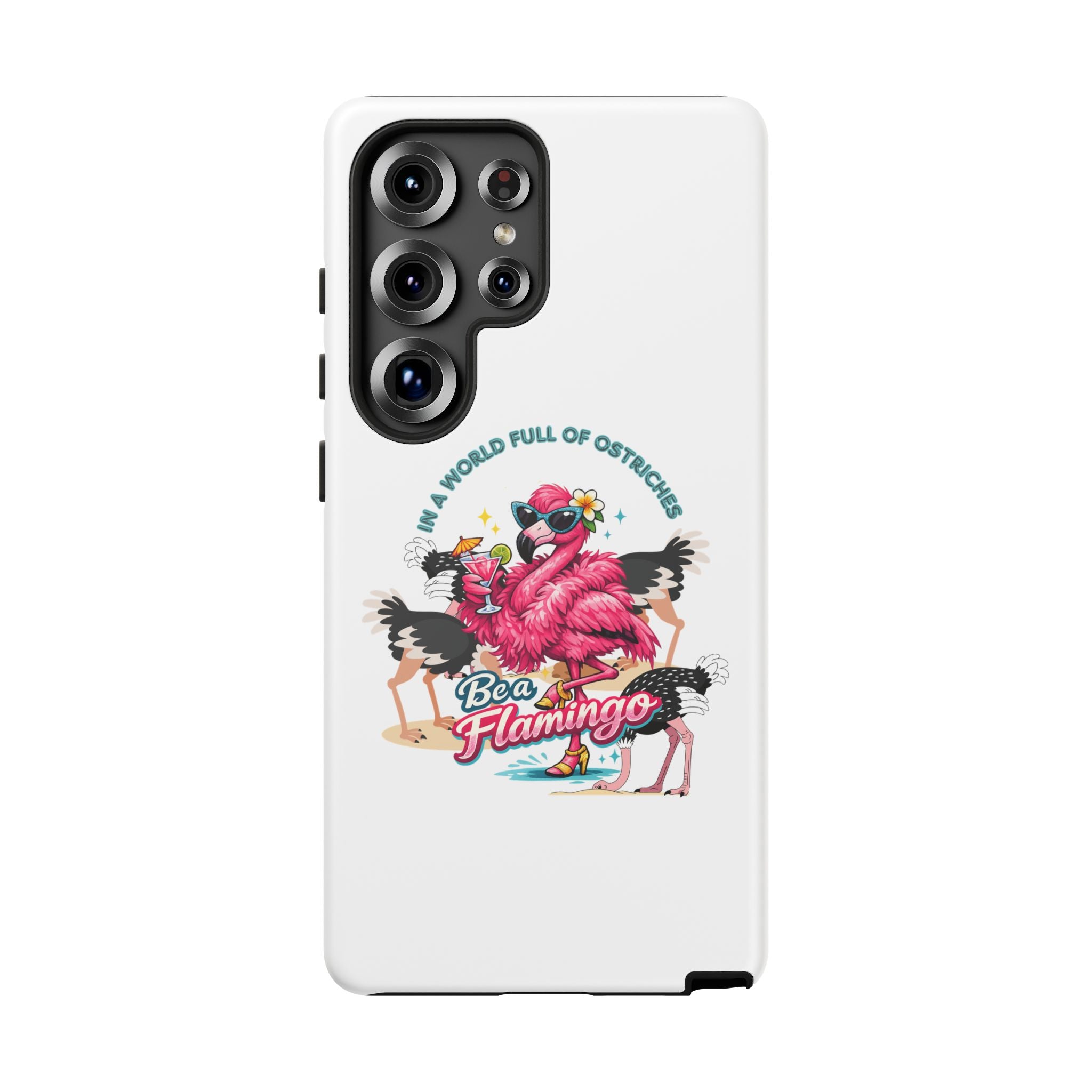 Phone Case — "Be a Flamingo" Retro Tropical Phone Case