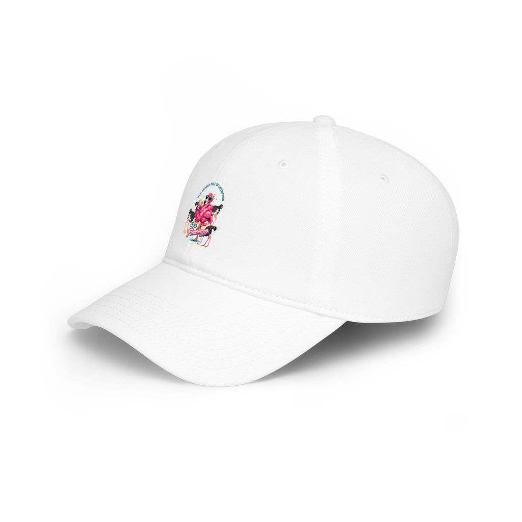 Flamingo Beach Scene Baseball Cap – 'Be a Flamingo' Tropical Graphic Hat