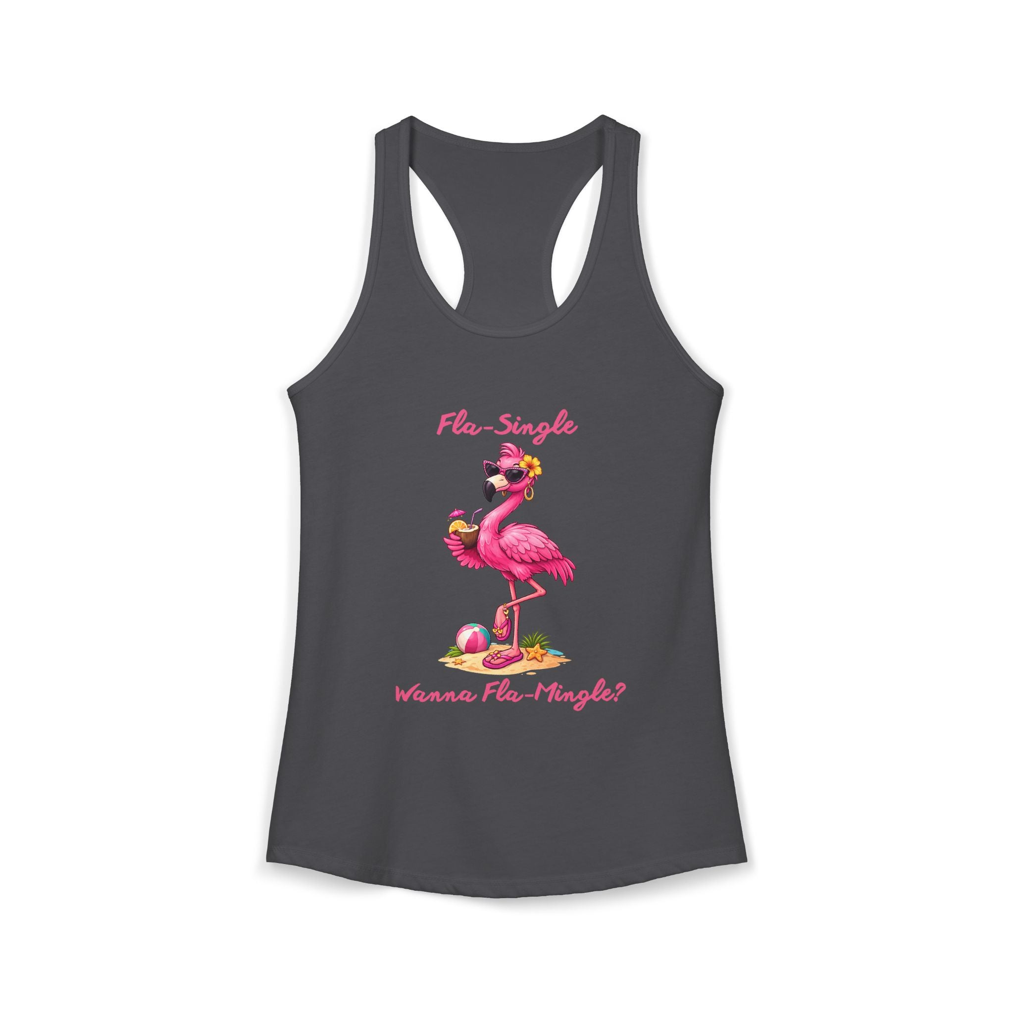 Fla-Single Wanna Fla-Mingle? Women's Ideal Racerback Tank