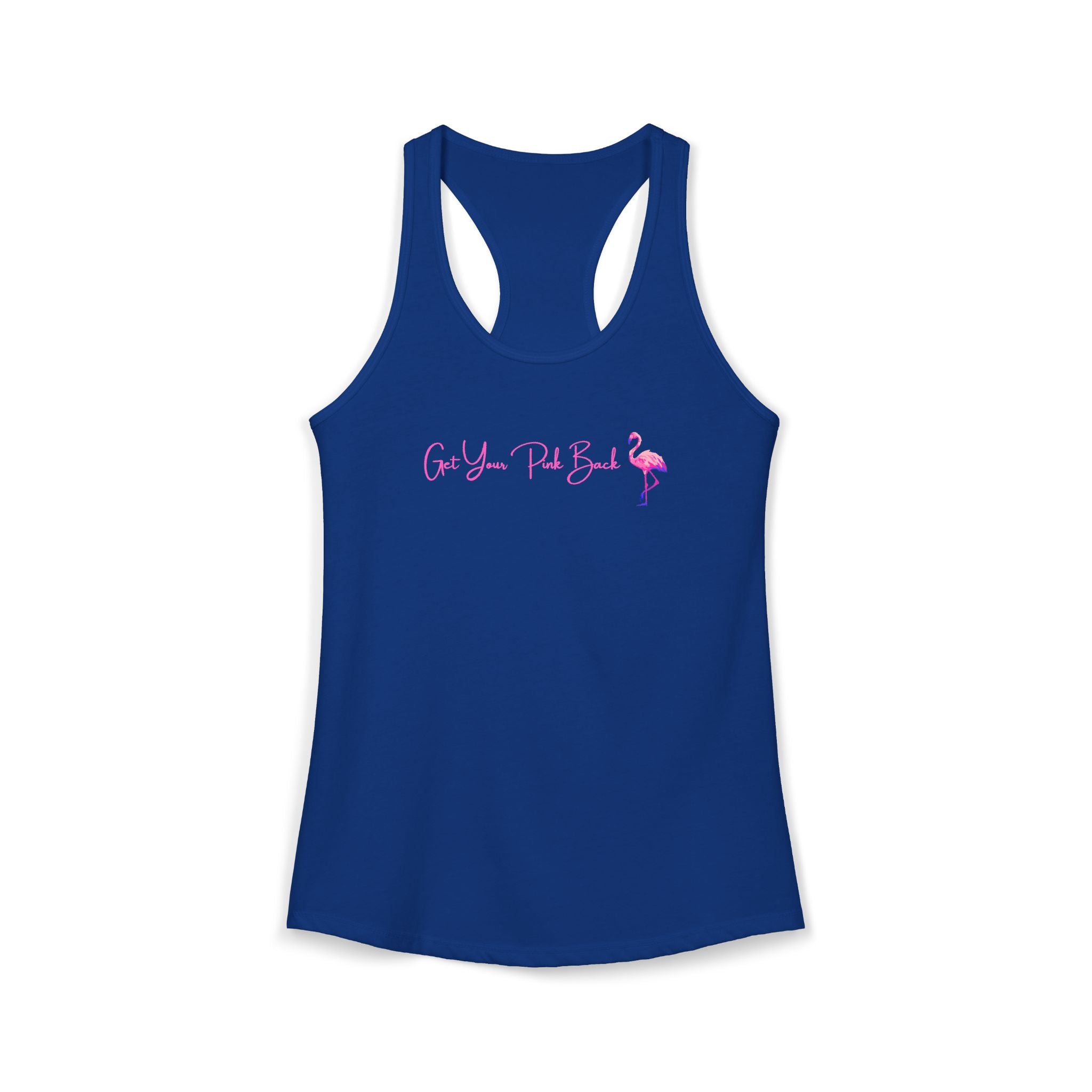 Get Your Pink Back Women's Racerback Tank – Hot Pink Flamingo Strength Tee