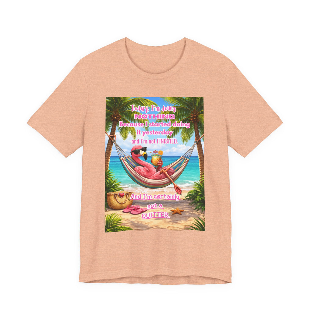 Relaxing Flamingo Hammock T-Shirt – Funny Lazy Day Unisex Tee