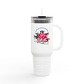 40oz Insulated Travel Mug - Retro Flamingo Beach Vibes Tumbler
