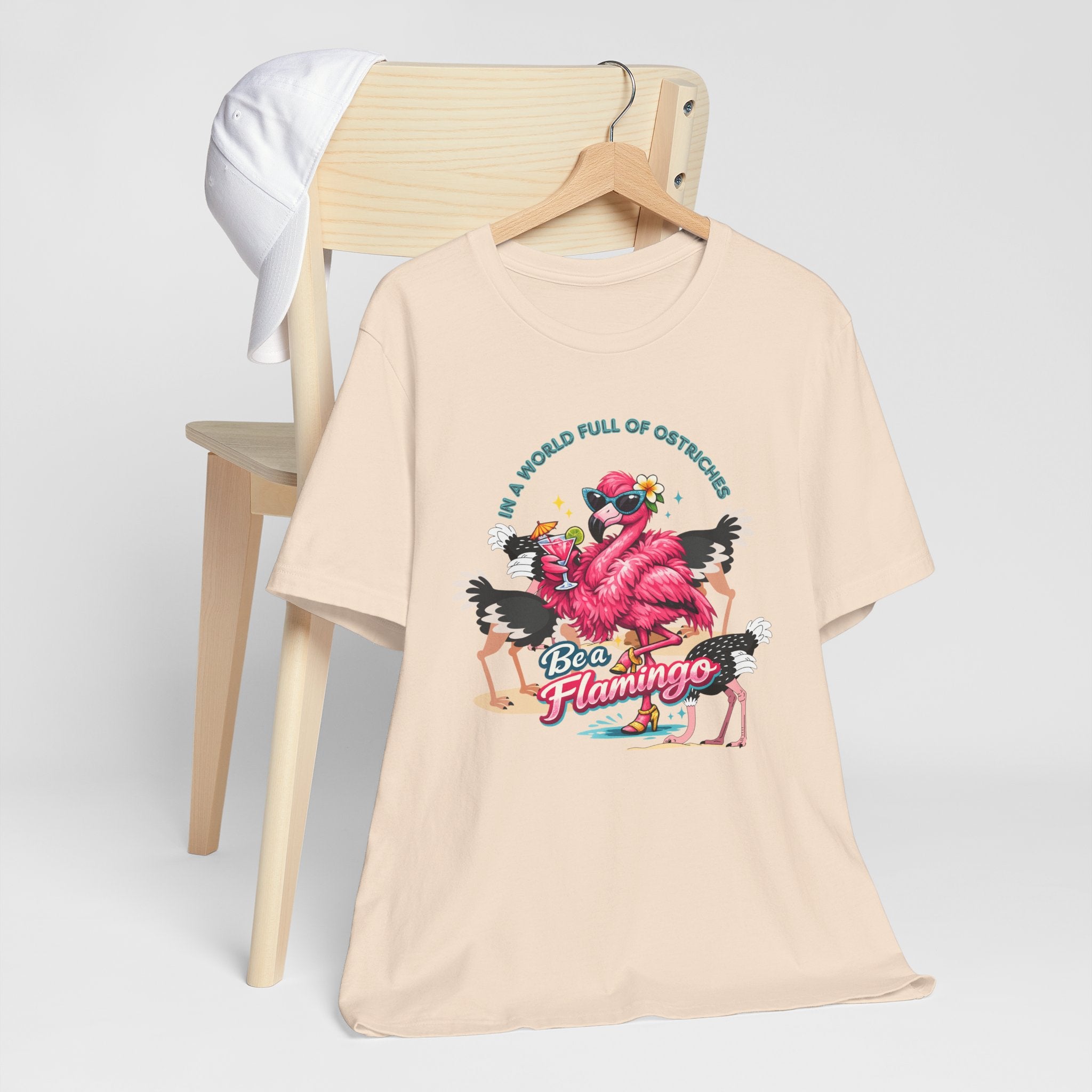 Be a Flamingo T-Shirt – Tropical Retro Graphic Tee