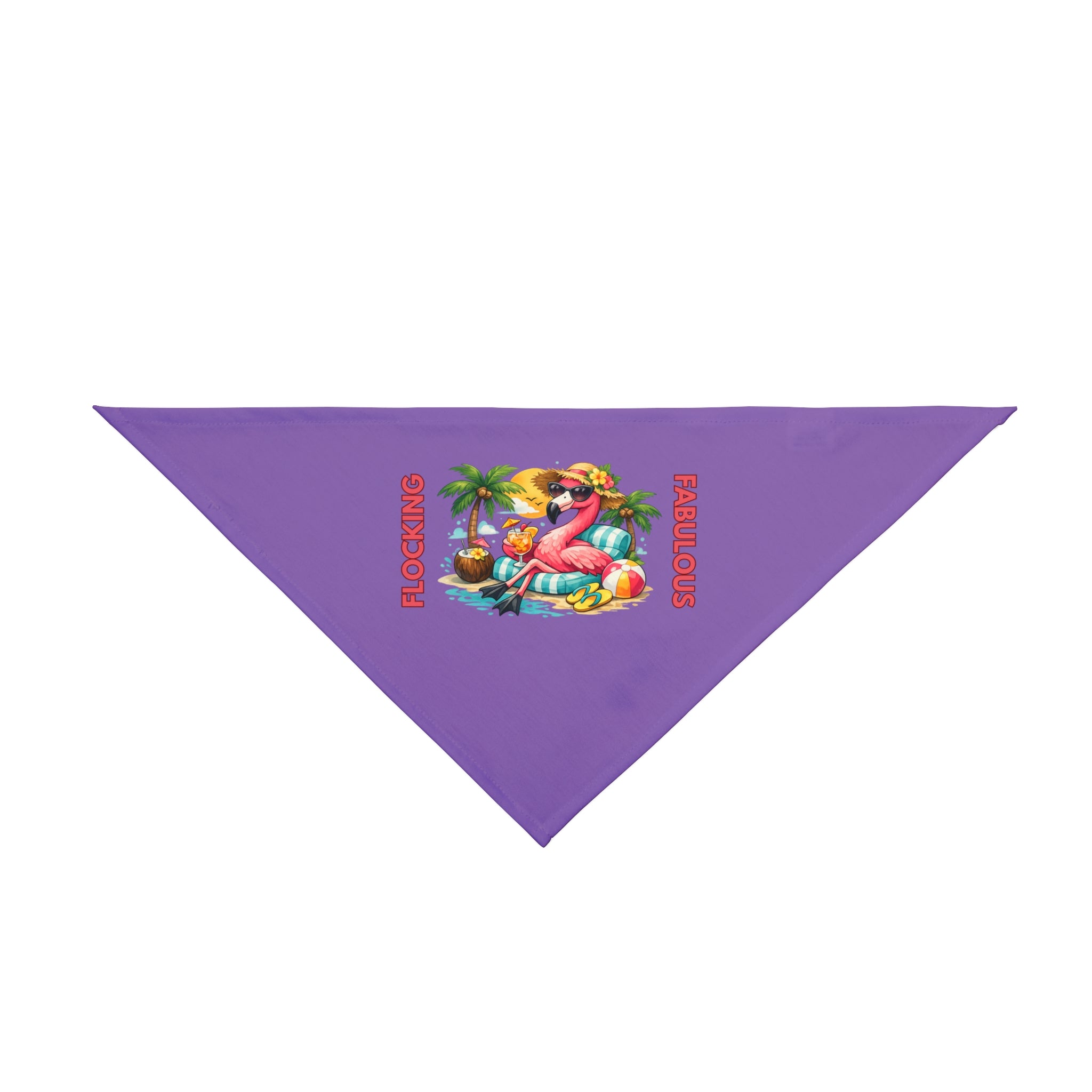 Tropical Flamingo Pet Bandana – Purple Flocking Fabulous Dog & Cat Accessory