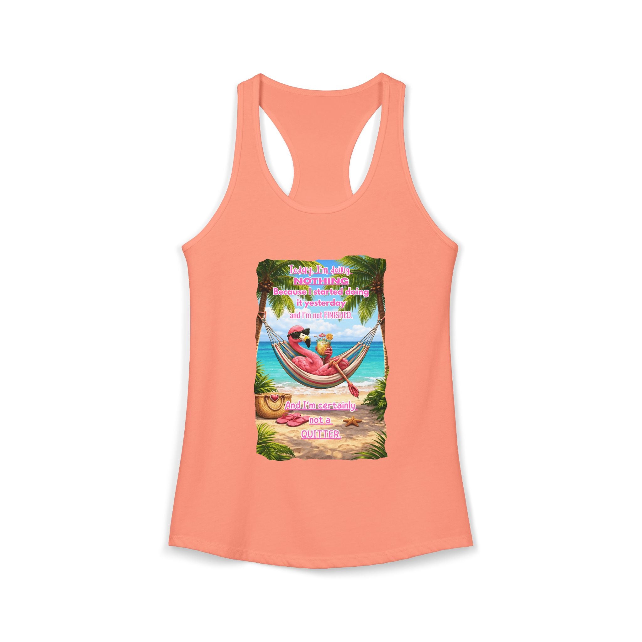 Today I Am Doing Nothing Women's Racerback Tank - Funny Lazy Day Graphic