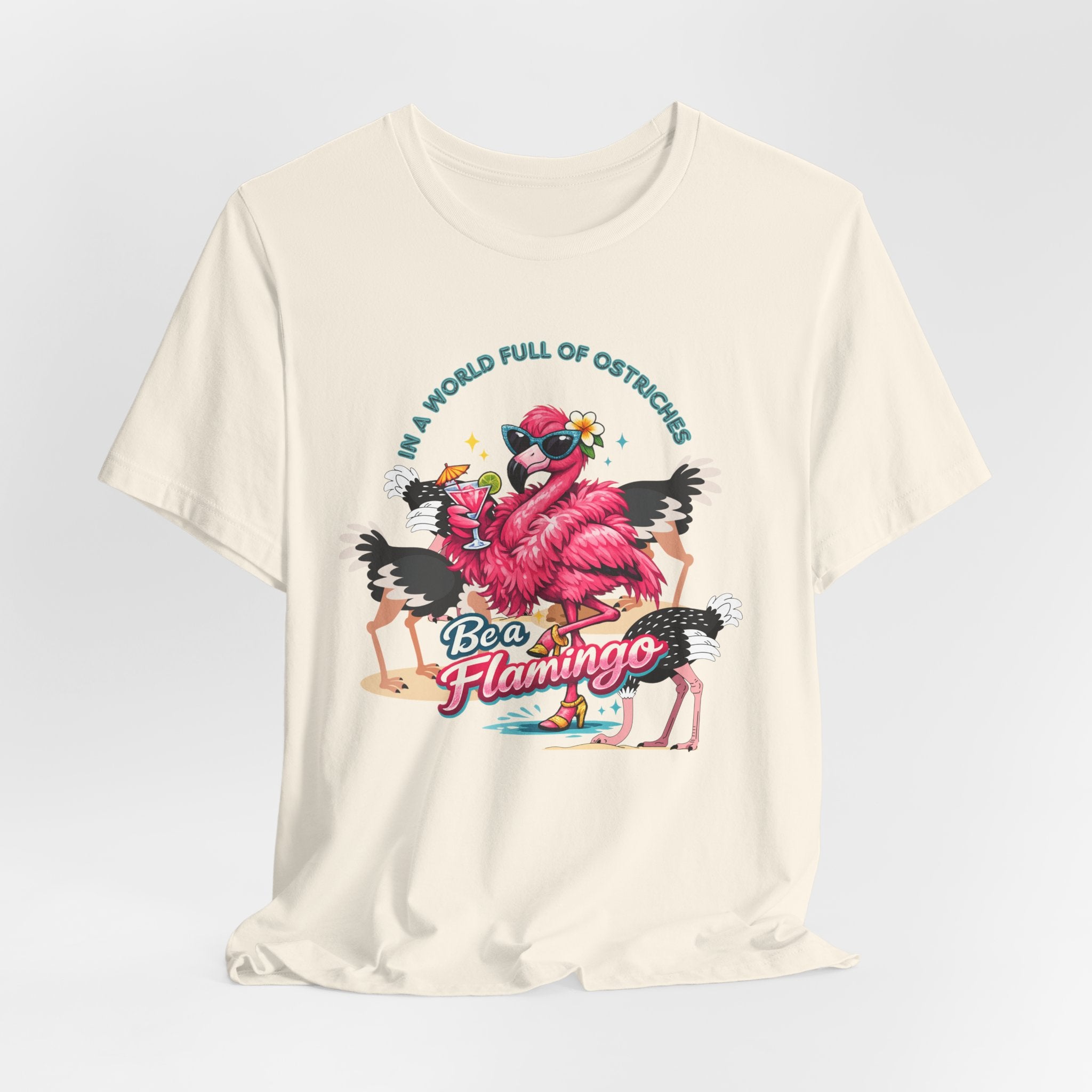 Be a Flamingo T-Shirt – Tropical Retro Graphic Tee