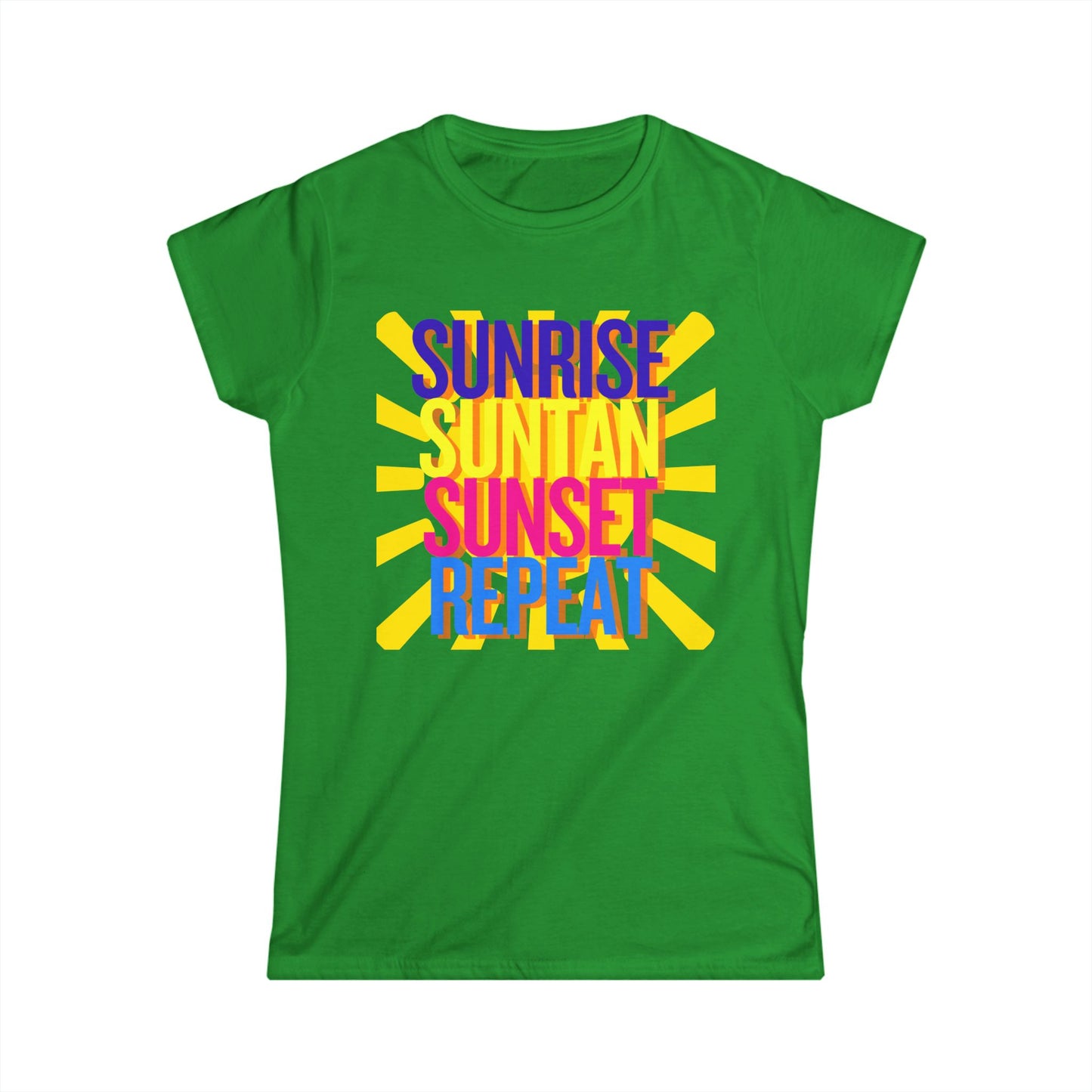Sunrise Suntan Sunset Repeat Women's T-Shirt - Beach / Lake Vibes Shirt