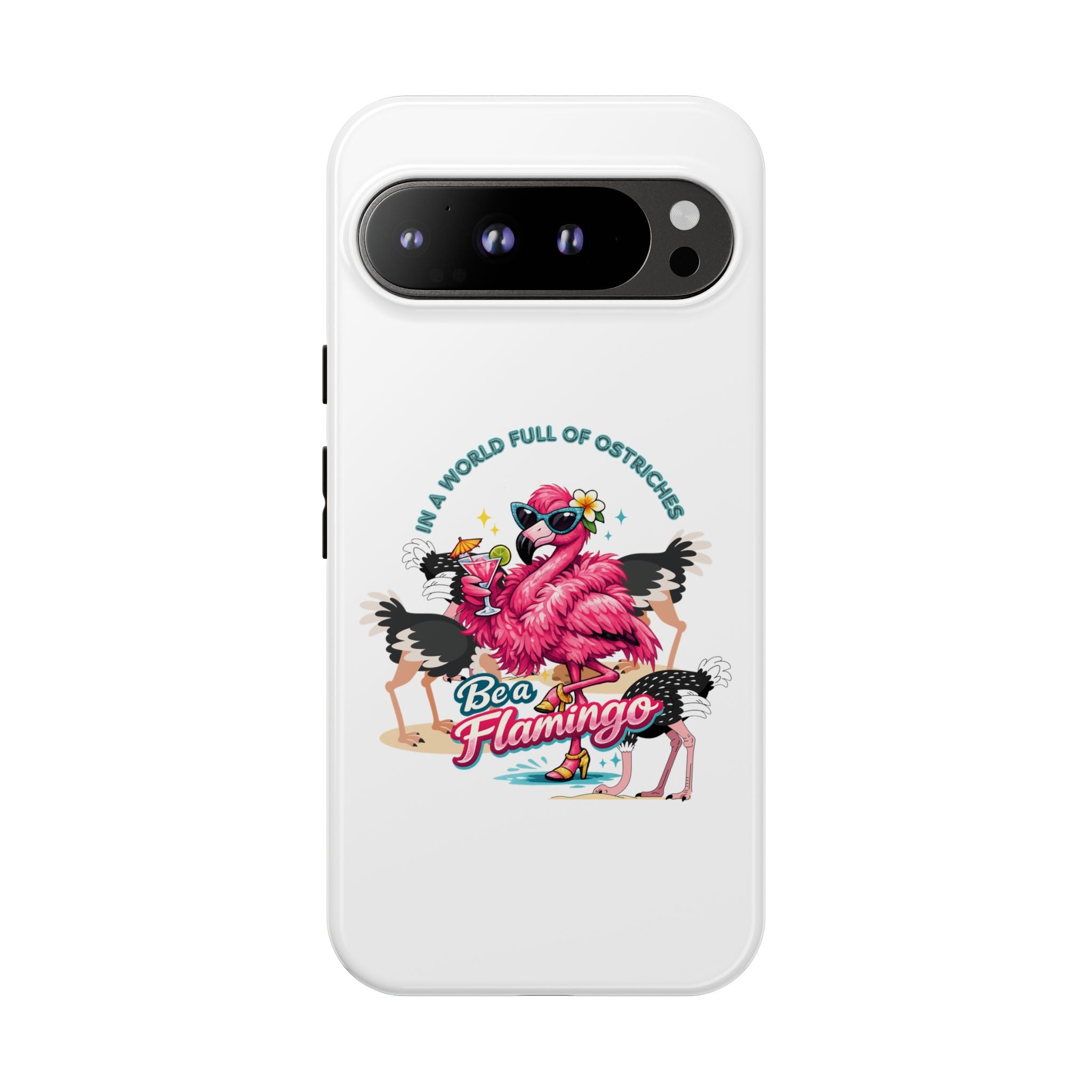 Phone Case — "Be a Flamingo" Retro Tropical Phone Case