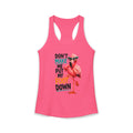 Don't Make Me Put My Foot Down Women's Racerback Tank - Funny Flamingo Graphic