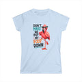 Don't Make Me Put My Foot Down Women's Tee - Funny Flamingo Graphic Shirt