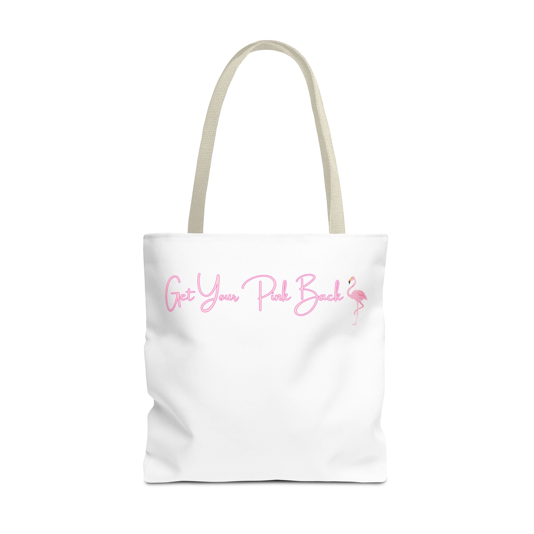 Get Your Pink Back Tote Bag – Soft Pink Flamingo Strength & Resilience