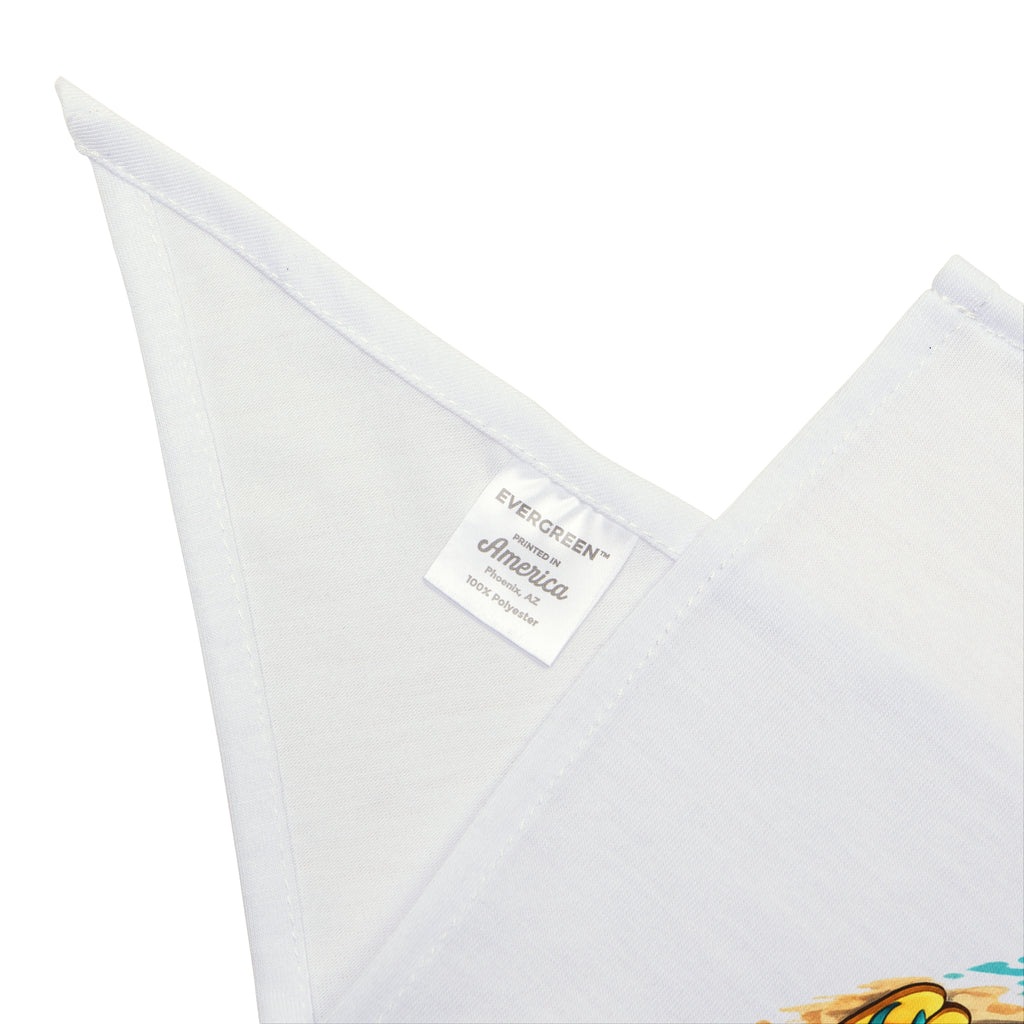 Tropical Flamingo Pet Bandana – White Flocking Fabulous Dog & Cat Accessory