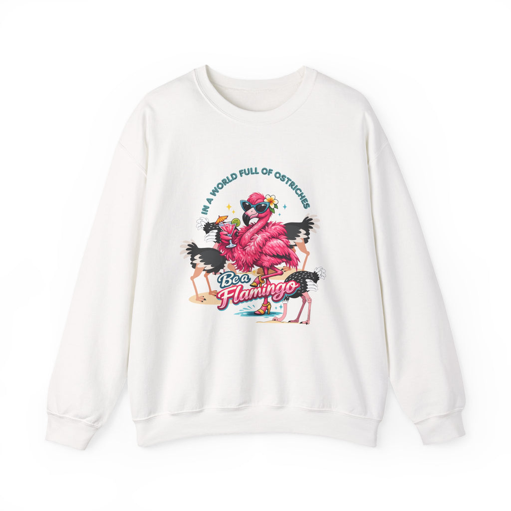 Be a Flamingo Crewneck Sweatshirt – Tropical Graphic Pullover