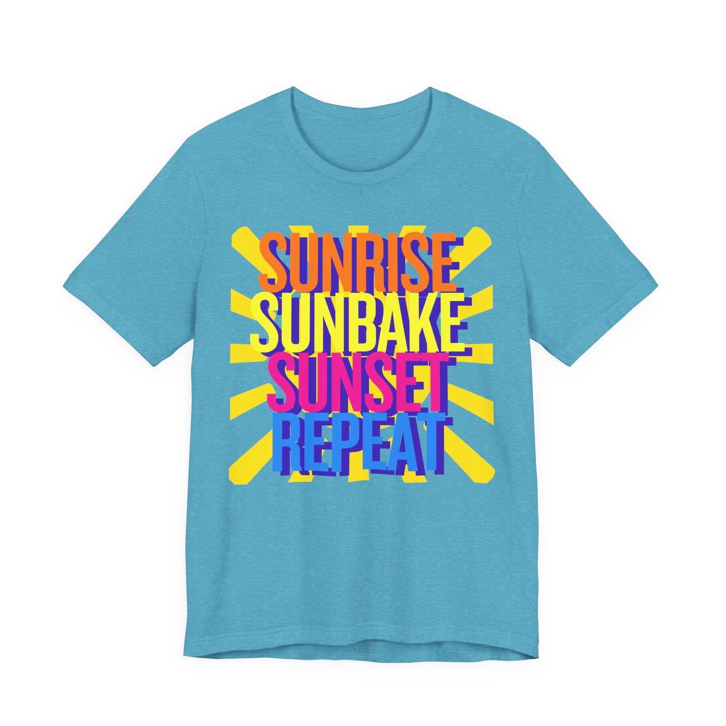 Sunrise Sunbake Sunset Repeat Unisex T-Shirt - Retro Beach / Lake  Vibes Shirt
