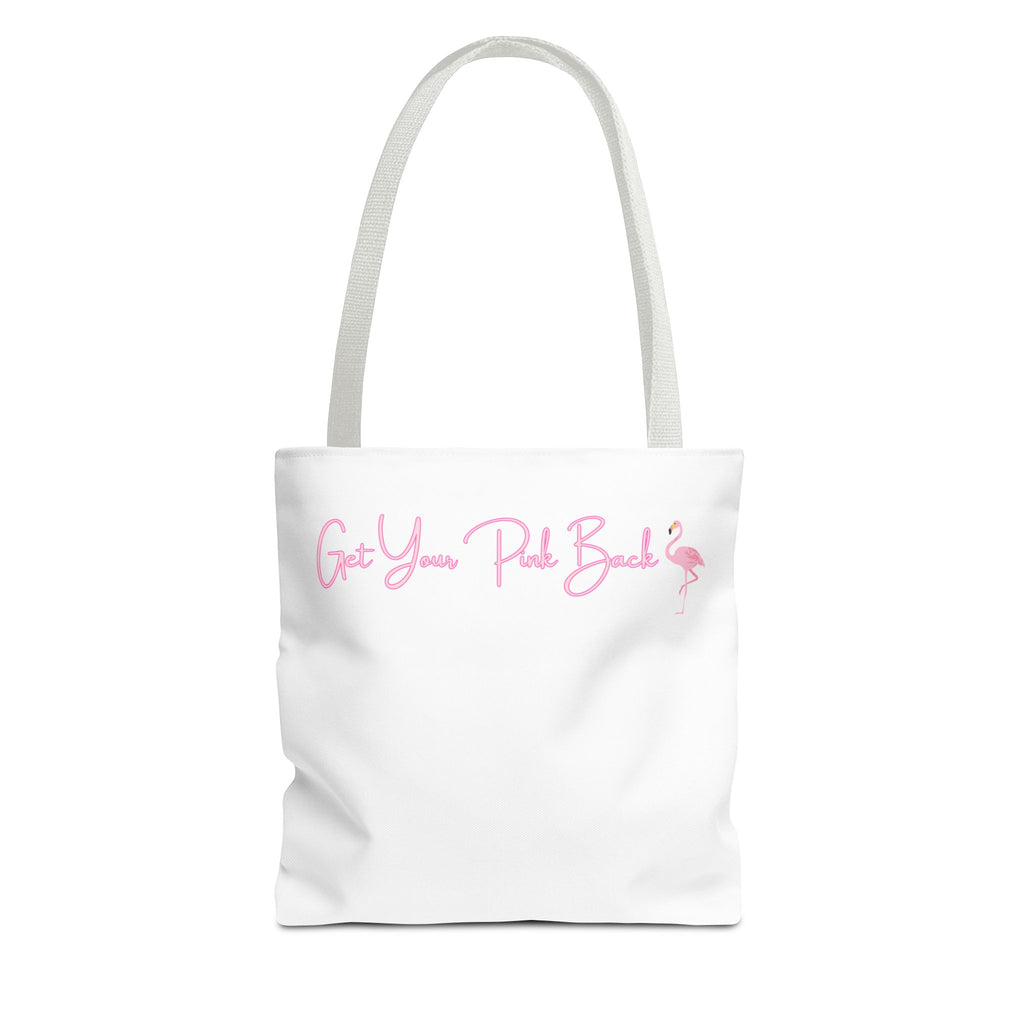 Get Your Pink Back Tote Bag – Soft Pink Flamingo Strength & Resilience