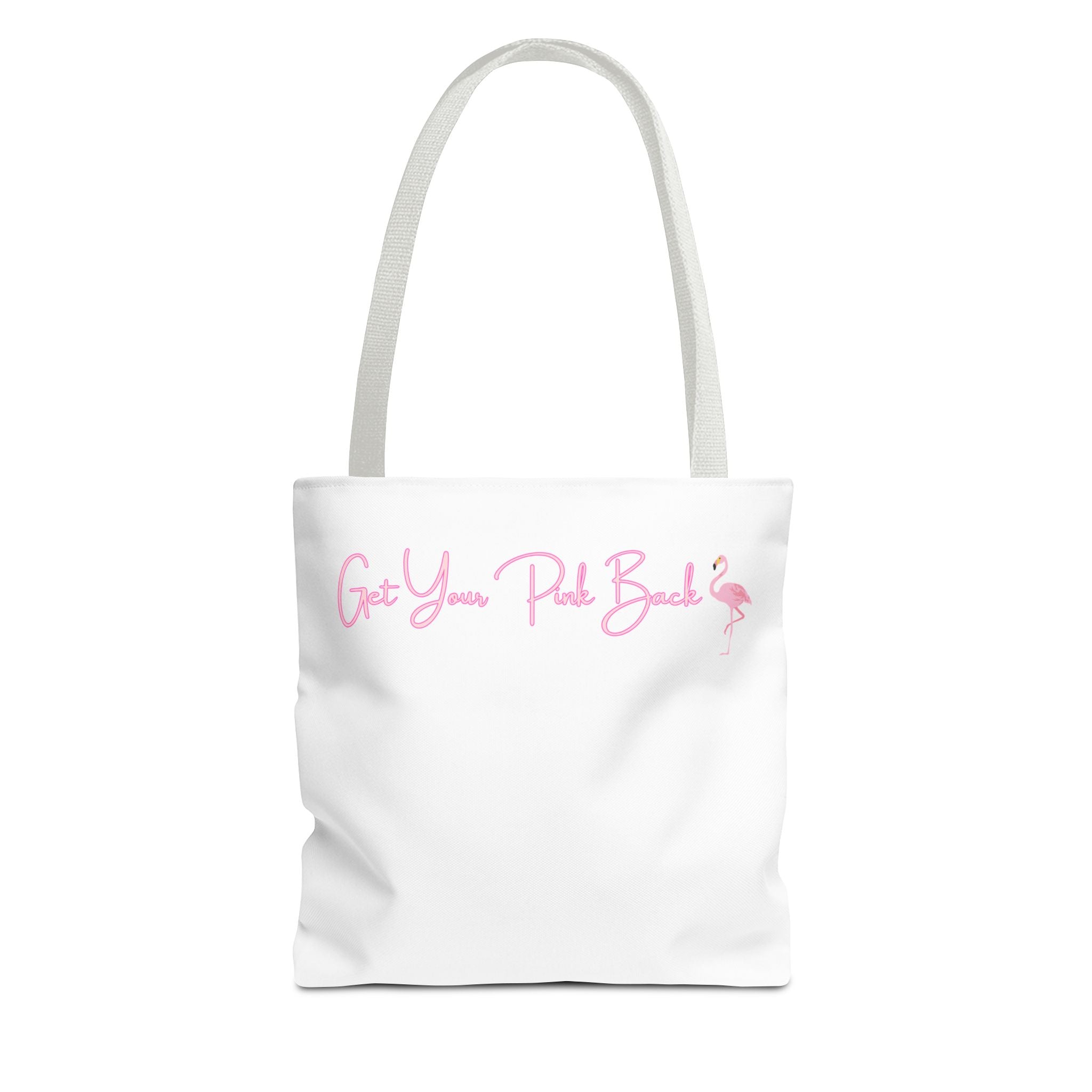 Get Your Pink Back Tote Bag – Soft Pink Flamingo Strength & Resilience