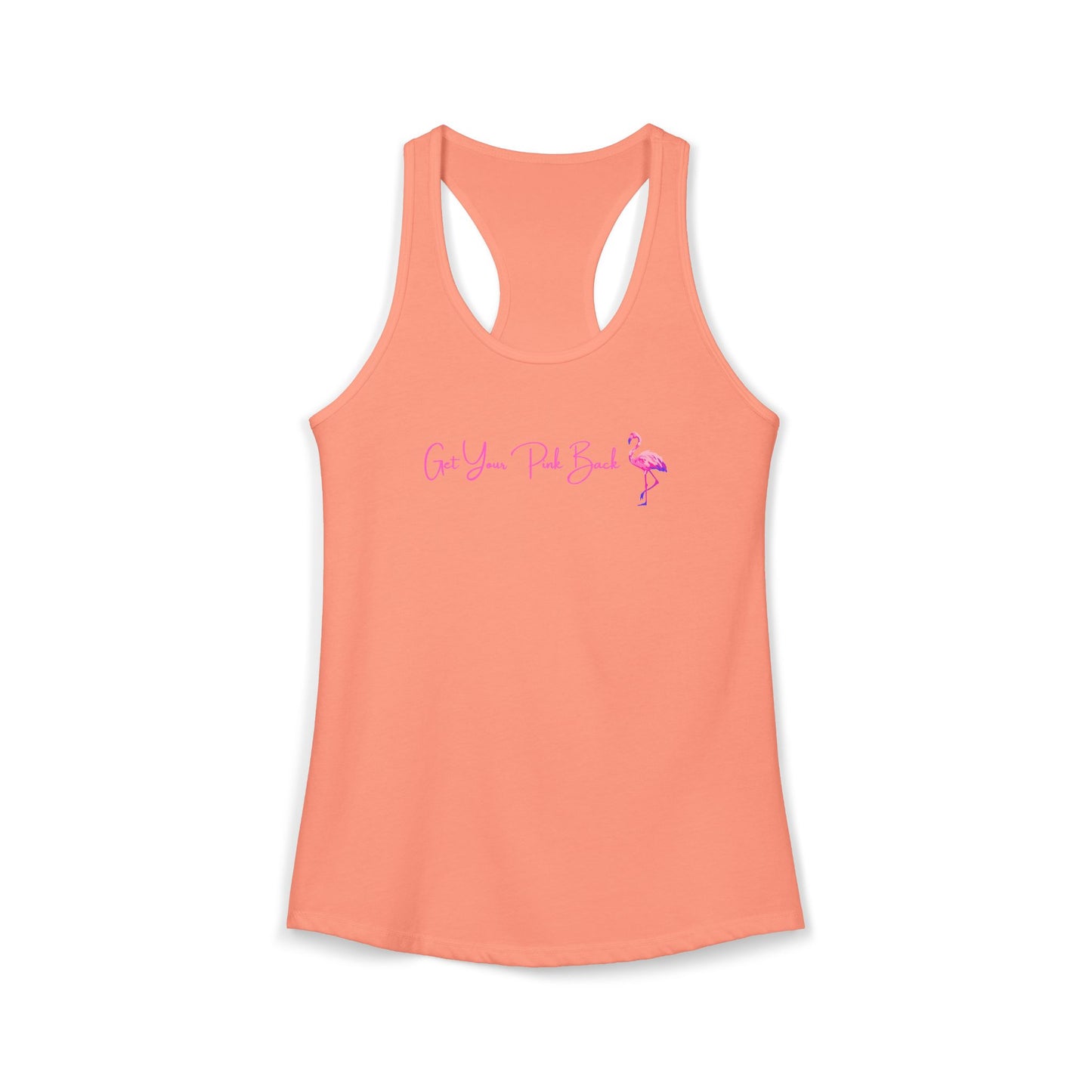 Get Your Pink Back Women's Racerback Tank – Hot Pink Flamingo Strength Tee