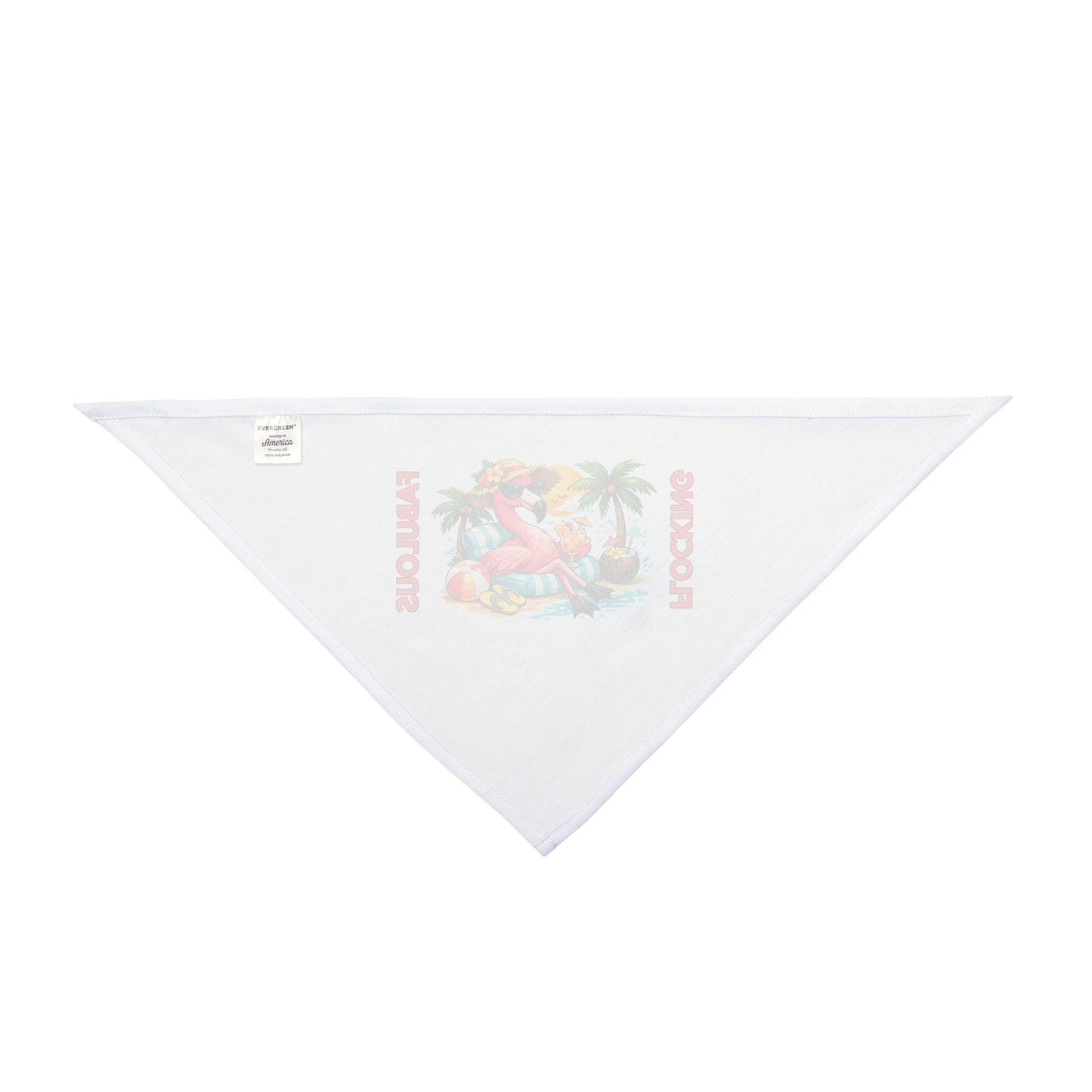 Tropical Flamingo Pet Bandana – White Flocking Fabulous Dog & Cat Accessory