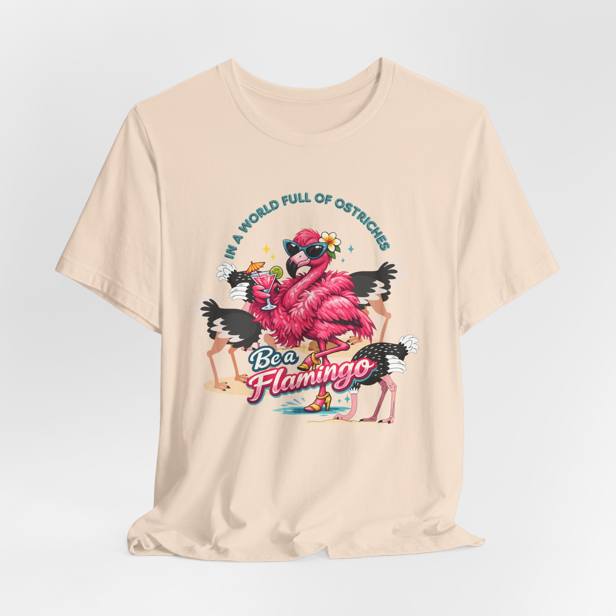 Be a Flamingo T-Shirt – Tropical Retro Graphic Tee