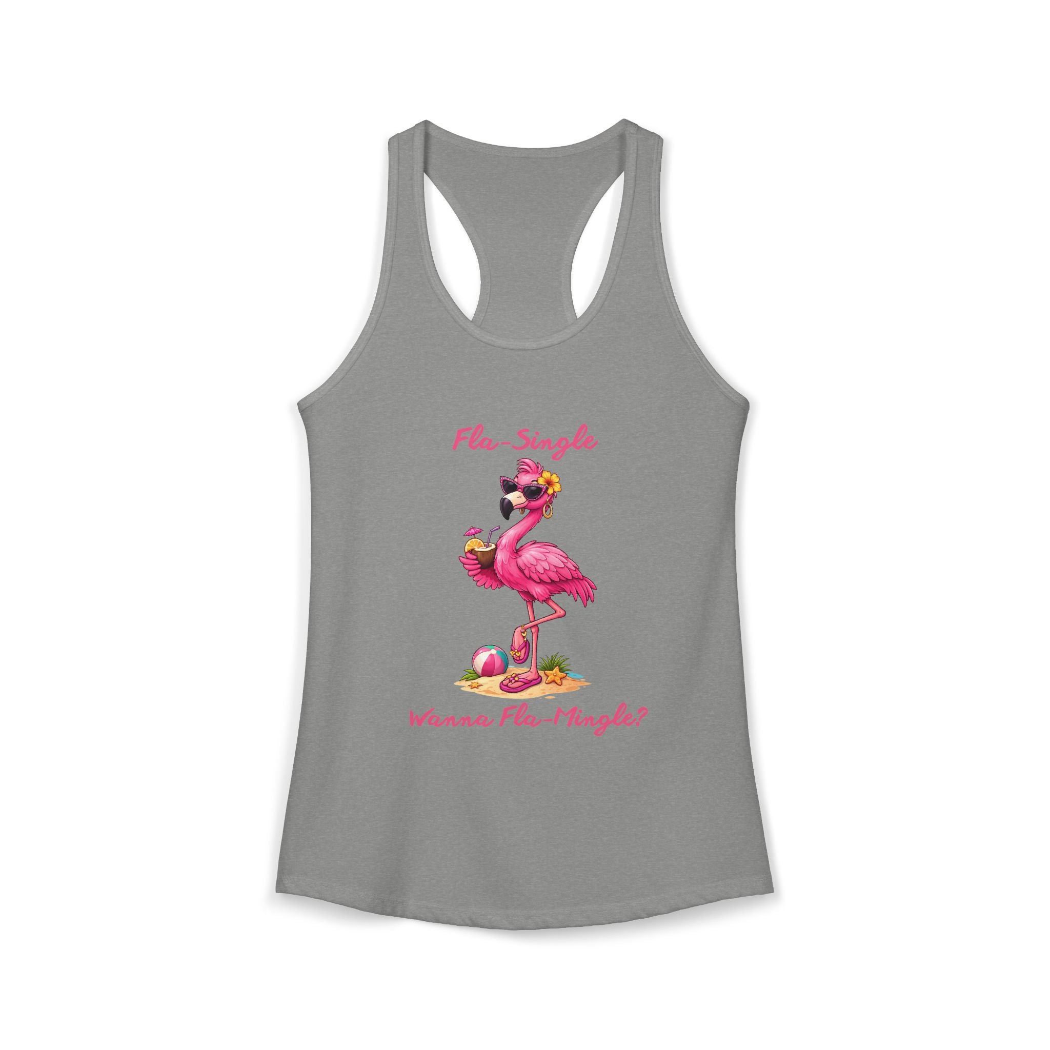 Fla-Single Wanna Fla-Mingle? Women's Ideal Racerback Tank