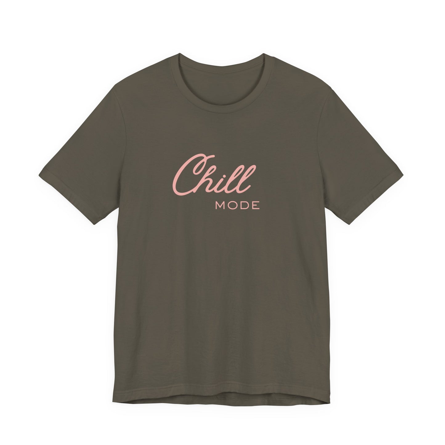 Chill Mode T‑Shirt — Relaxed 'Chill Mode' Graphic Unisex Tee Pink Lettering Beach / Lake