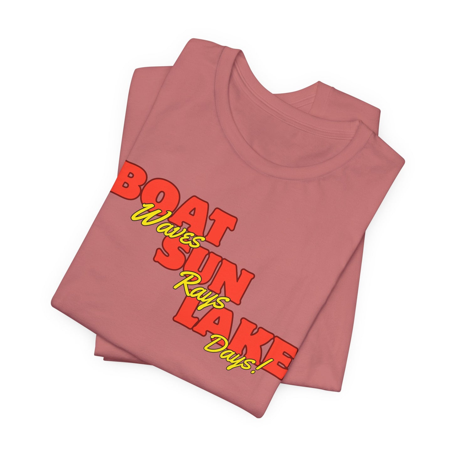 Boat Sun Lake Unisex T-Shirt - Vintage Retro Summer Lakeside Shirt