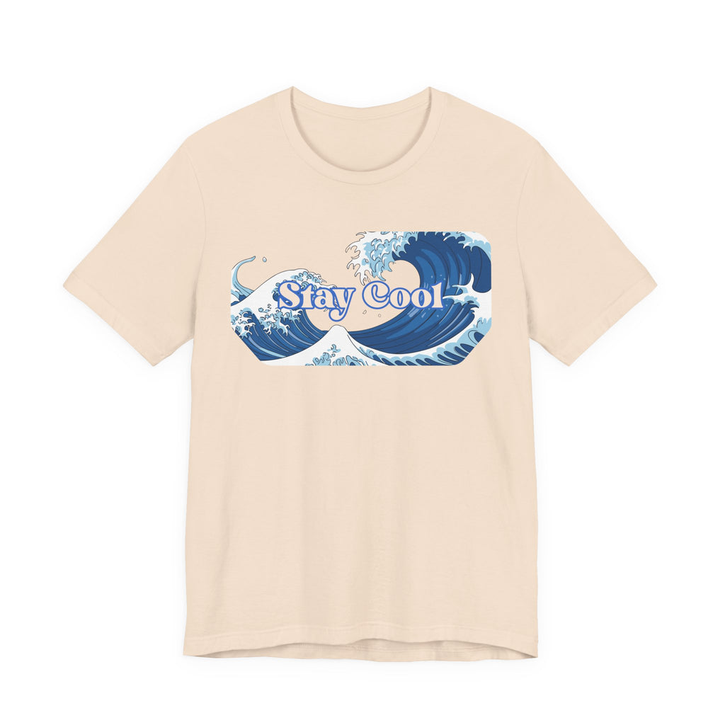 Stay Cool Wave T-Shirt — Vintage Japandi Ocean Graphic Tee Unisex
