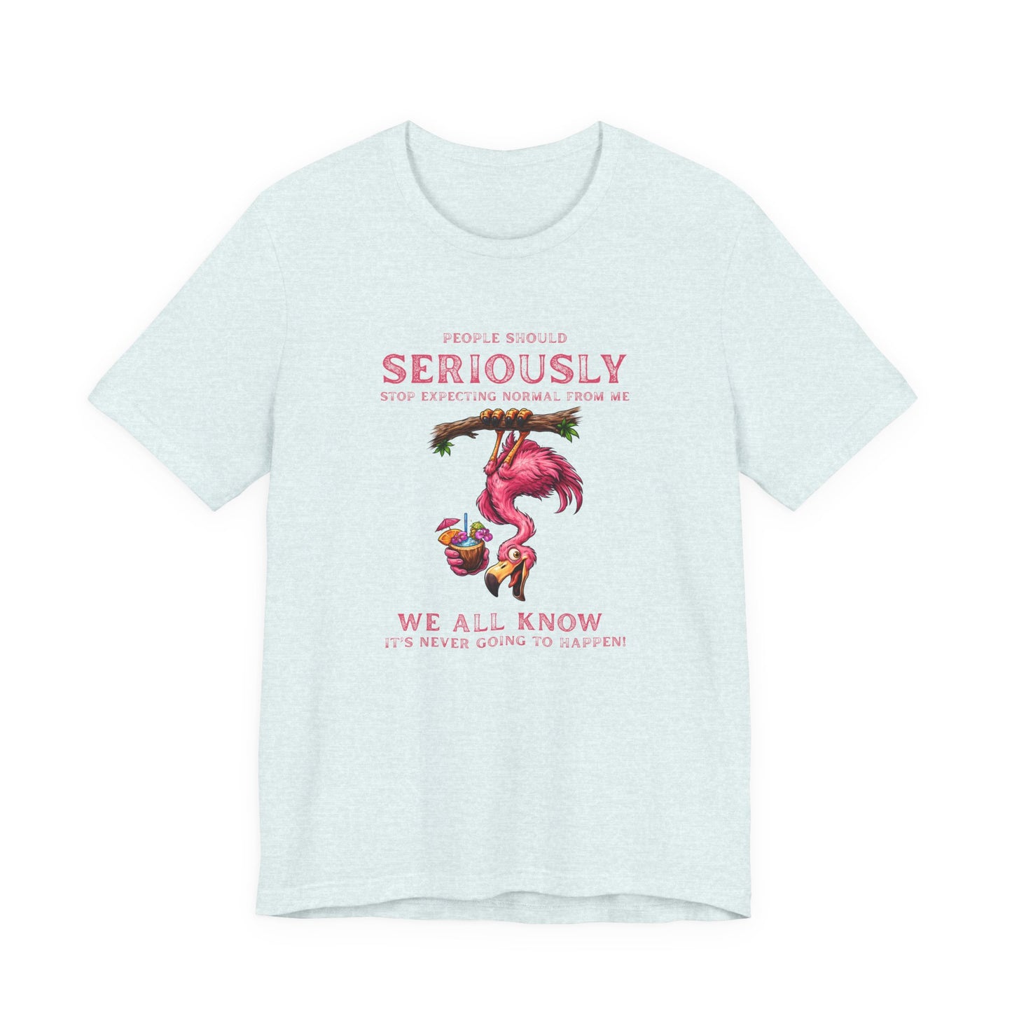 Flamingo Vibes Unisex T-Shirt - We All Know It's Never Going to Happen Shirt
