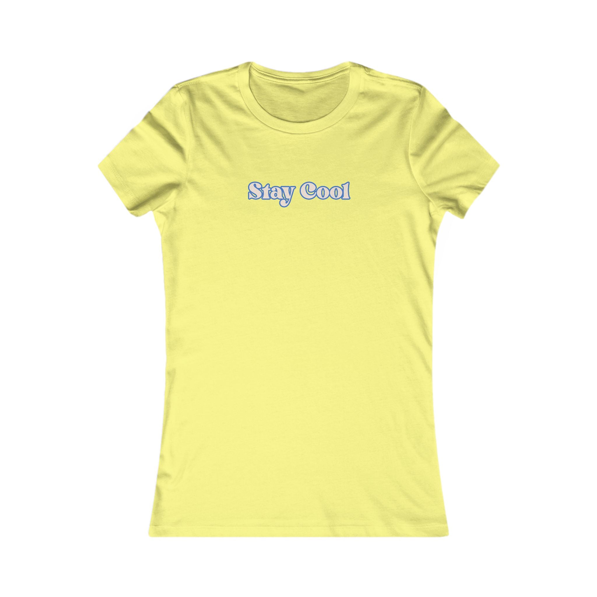 Stay Cool Women's Tee — Minimal Retro Script Graphic T-Shirt