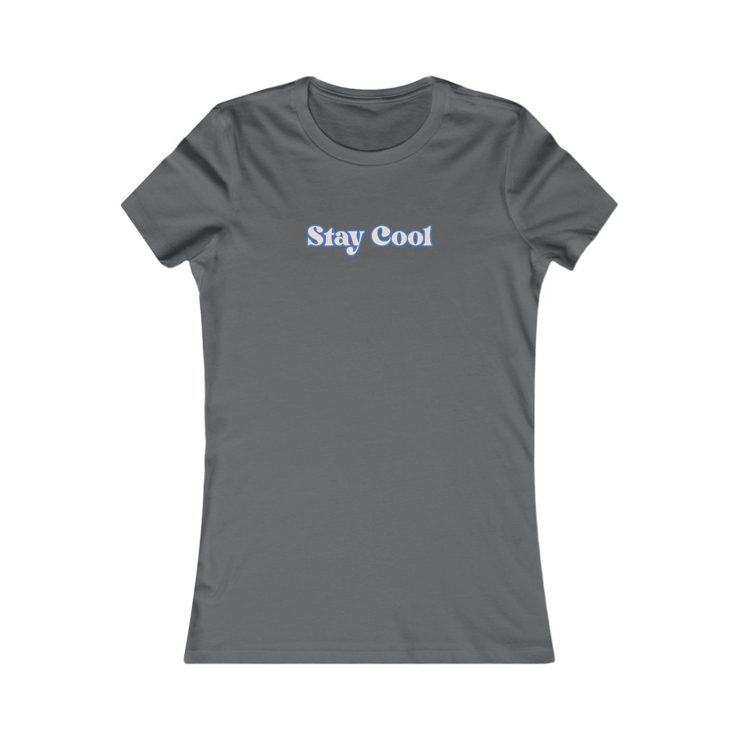 Stay Cool Women's Tee — Minimal Retro Script Graphic T-Shirt Beach / Lake