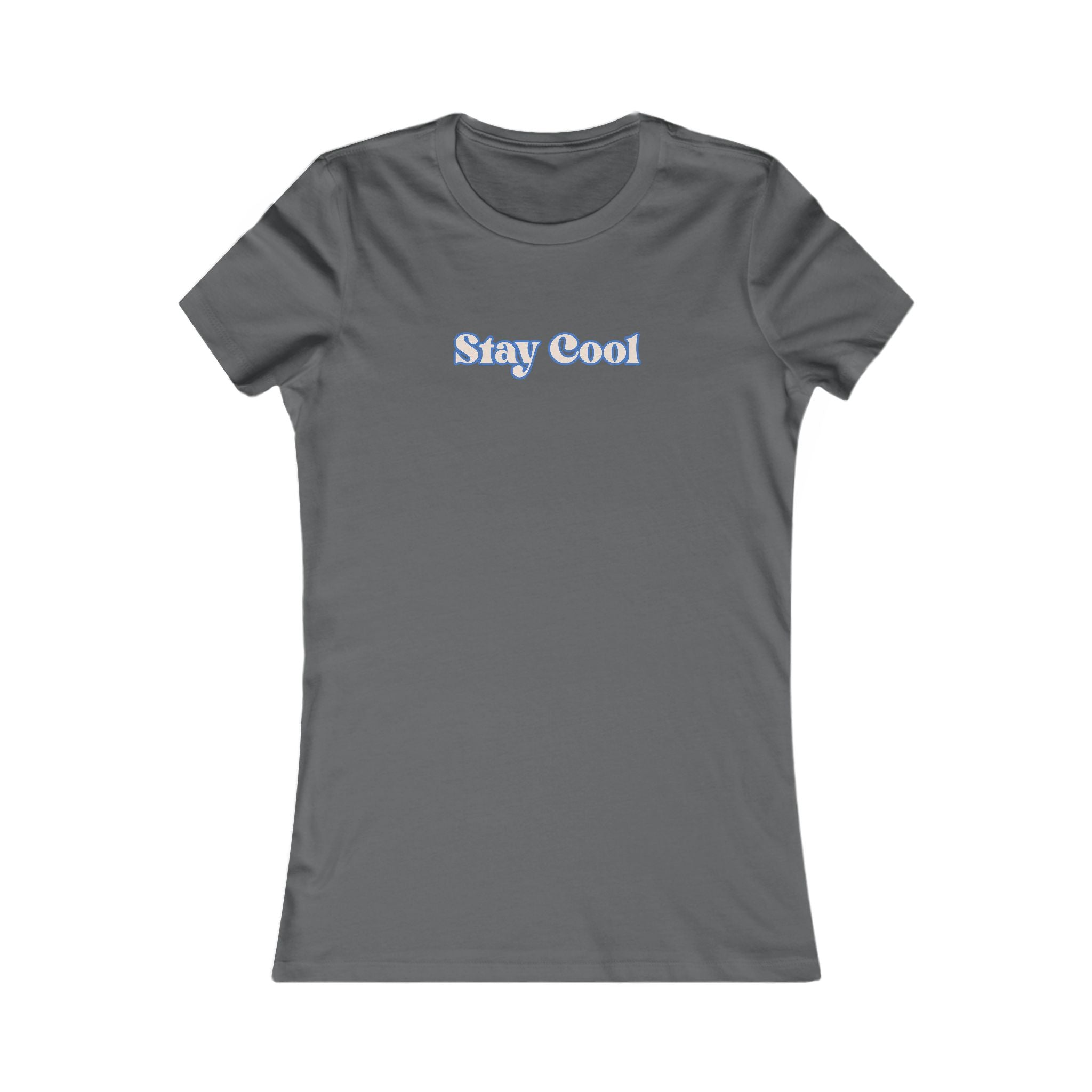 Stay Cool Women's Tee — Minimal Retro Script Graphic T-Shirt
