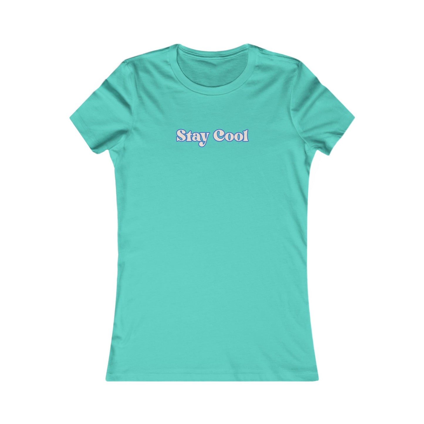 Stay Cool Women's Tee — Minimal Retro Script Graphic T-Shirt Beach / Lake
