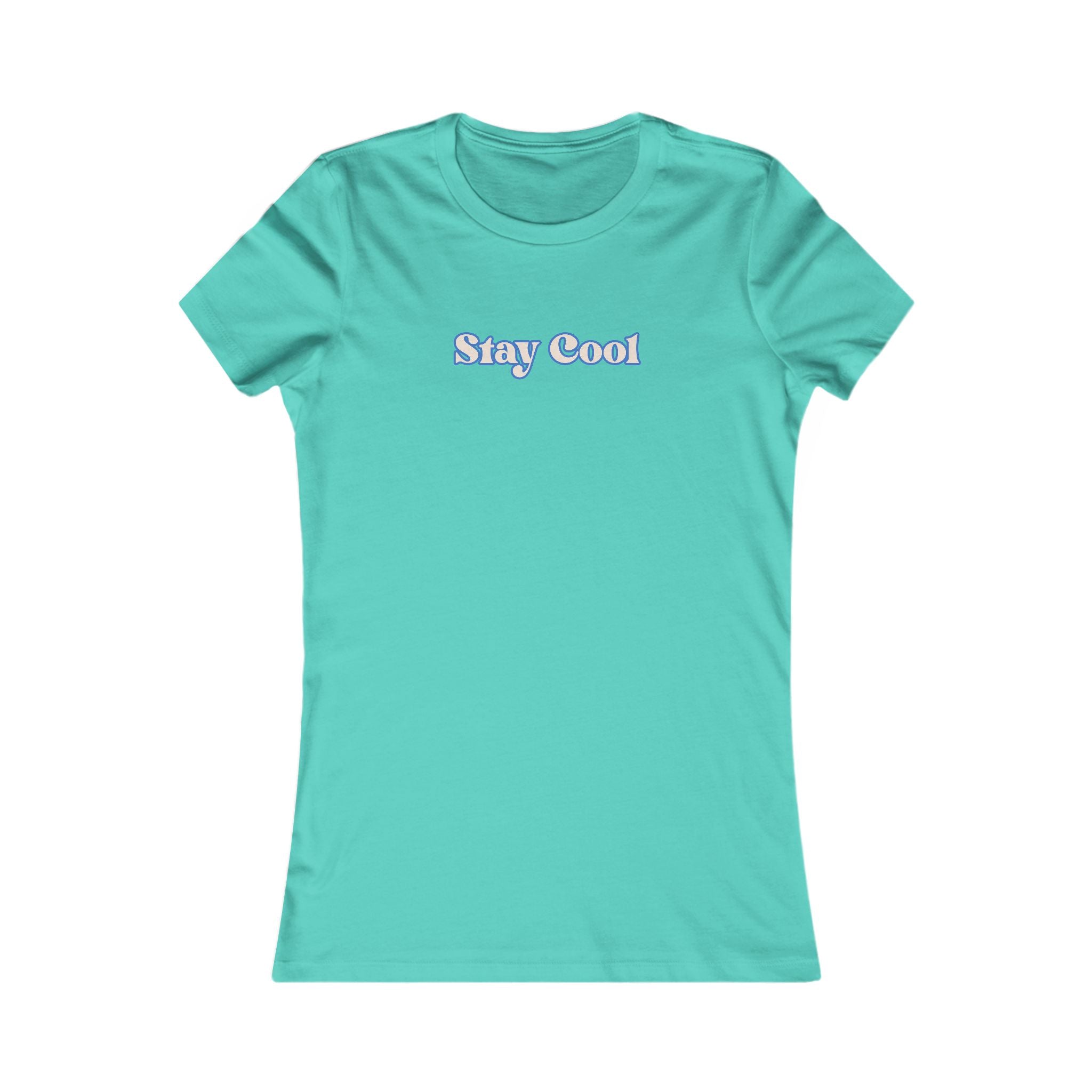 Stay Cool Women's Tee — Minimal Retro Script Graphic T-Shirt