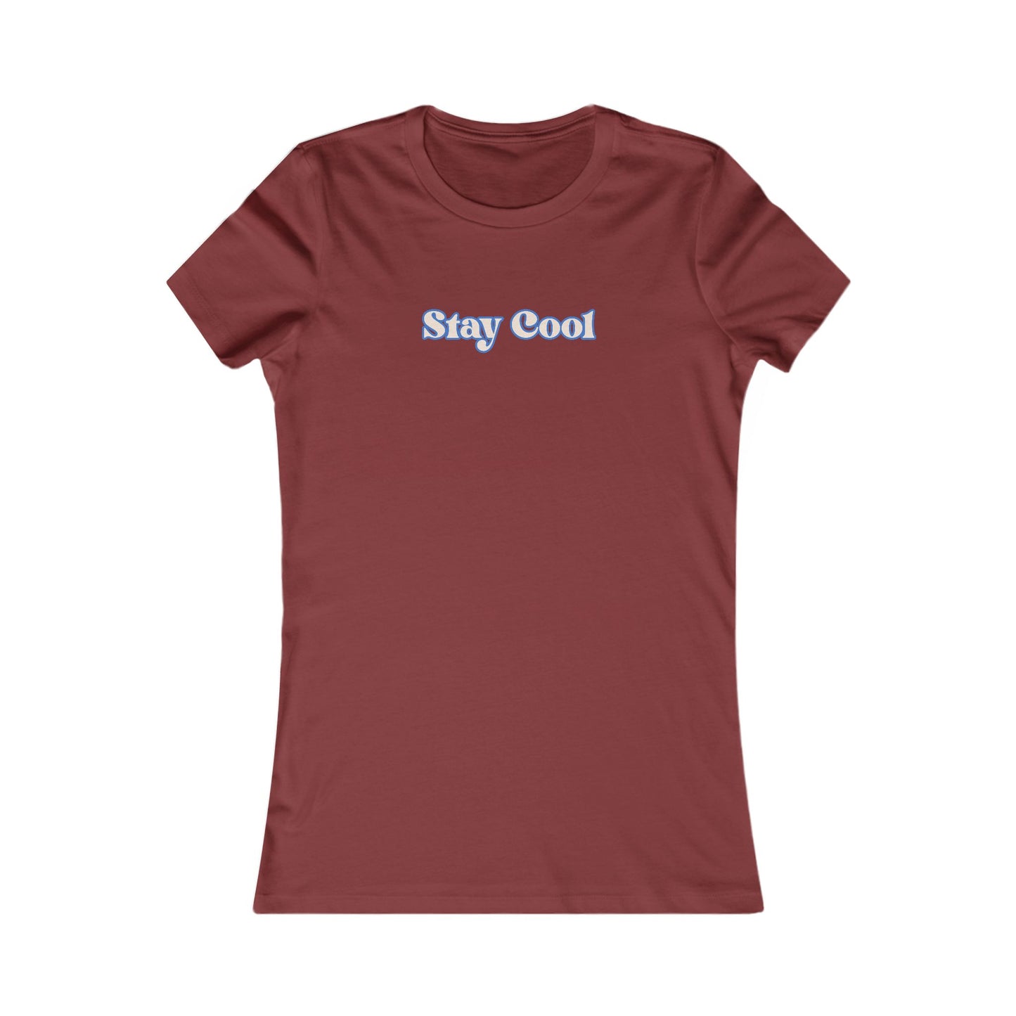 Stay Cool Women's Tee — Minimal Retro Script Graphic T-Shirt Beach / Lake