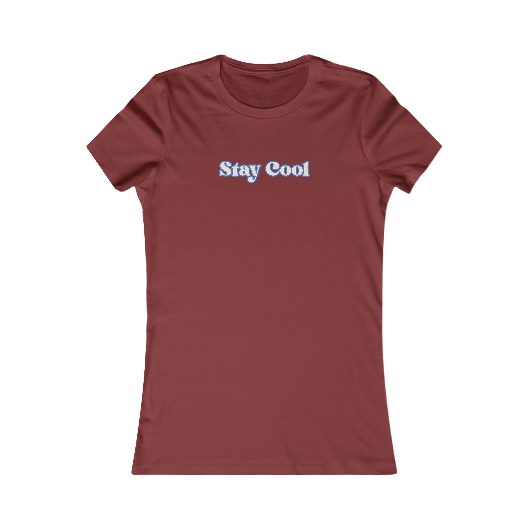 Stay Cool Women's Tee — Minimal Retro Script Graphic T-Shirt