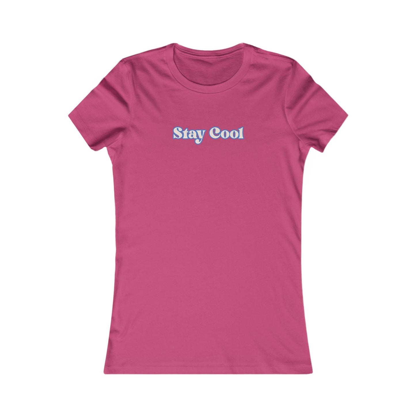 Stay Cool Women's Tee — Minimal Retro Script Graphic T-Shirt Beach / Lake