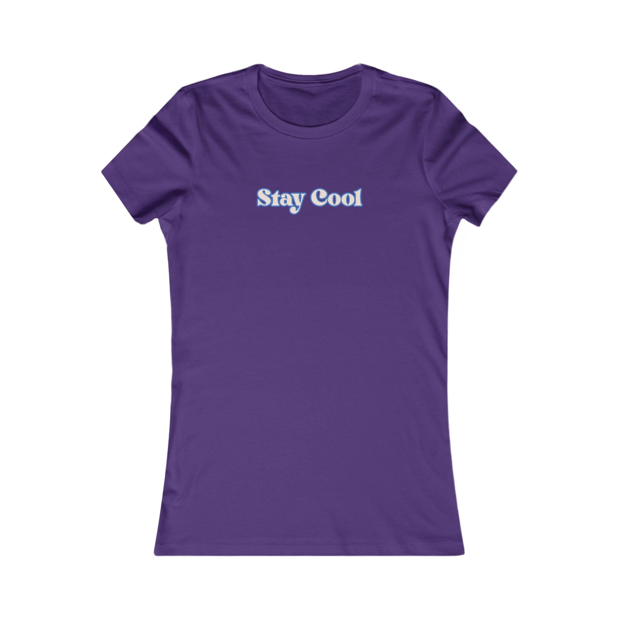 Stay Cool Women's Tee — Minimal Retro Script Graphic T-Shirt