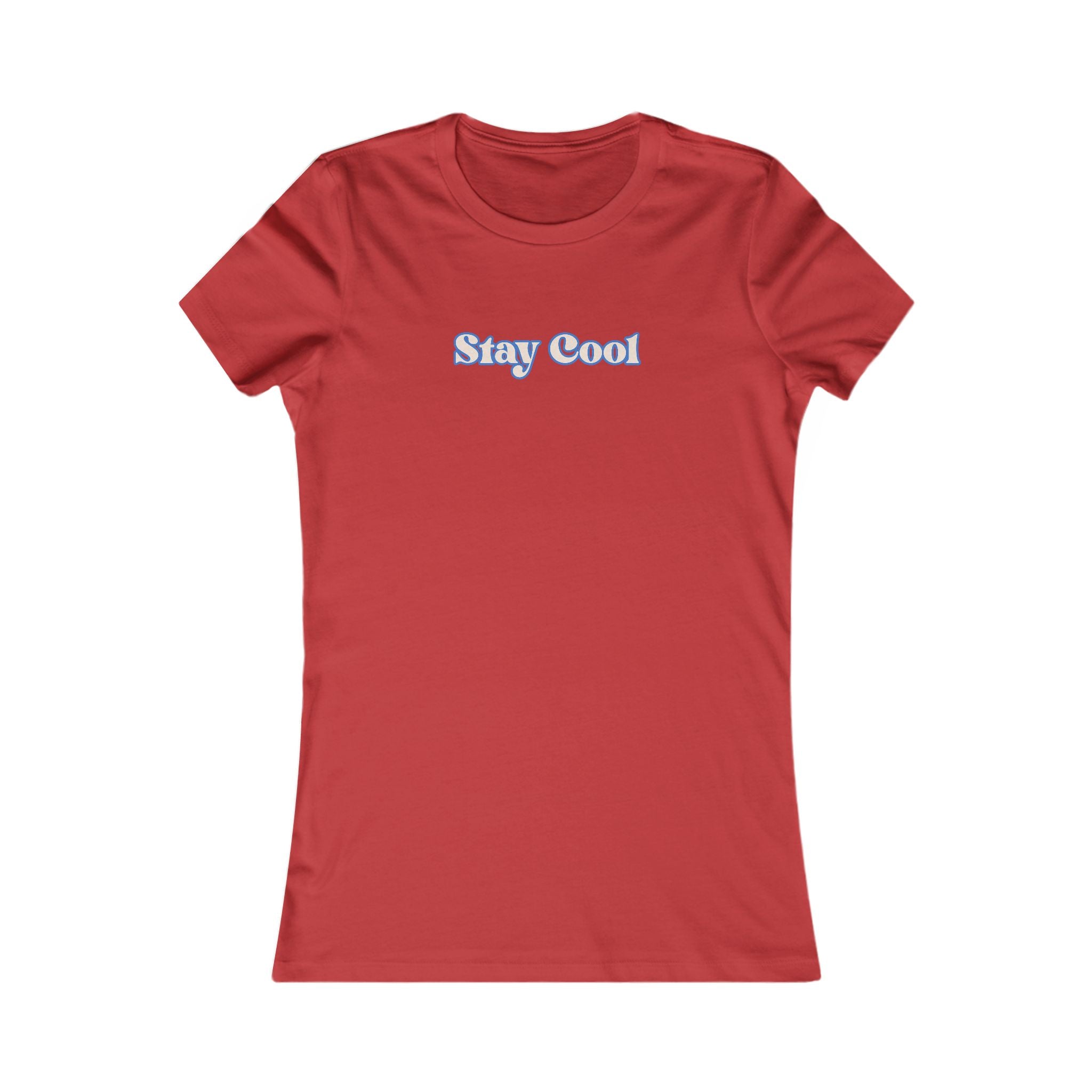 Stay Cool Women's Tee — Minimal Retro Script Graphic T-Shirt