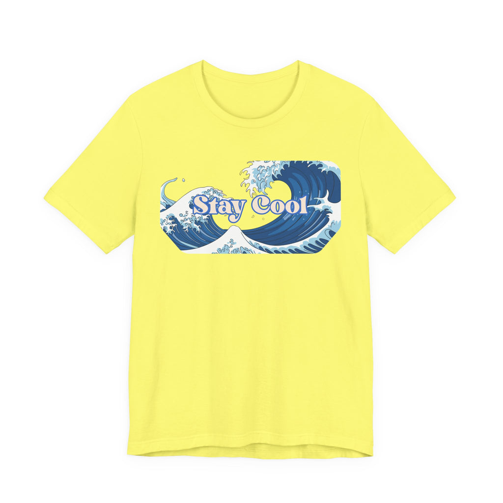 Stay Cool Wave T-Shirt — Vintage Japandi Ocean Graphic Tee Unisex